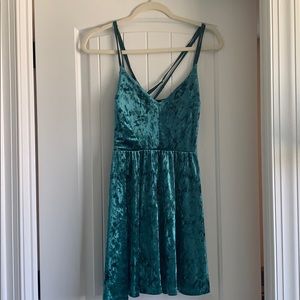 Velvet green dress